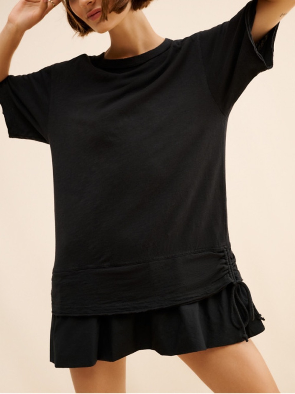Daily Practice Anthropologie Chill Out Twofer Shirt Dress Black Small